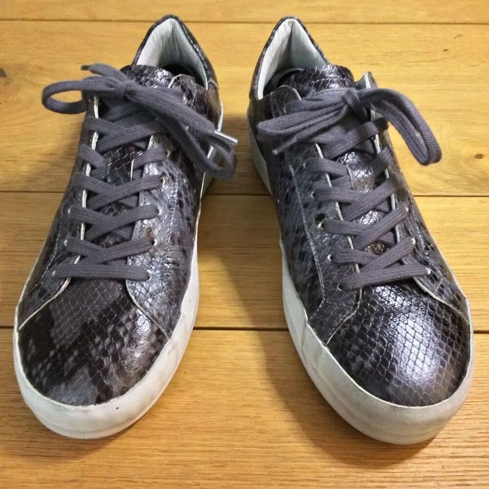 AllSaints gray snake skin Shana sneakers 38 (7.5)